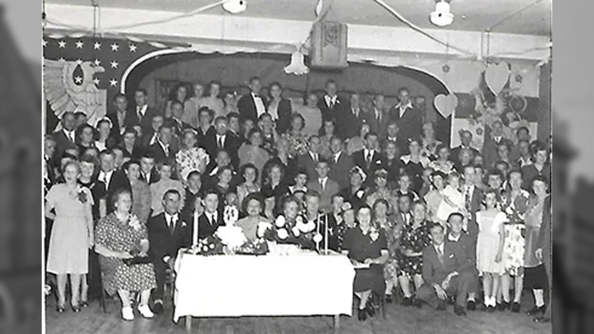 a wedding and a theatrical performance at the Finn Hall in Harlem in the 1940s