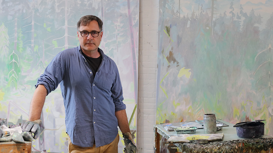 Eric Aho in his home studio
